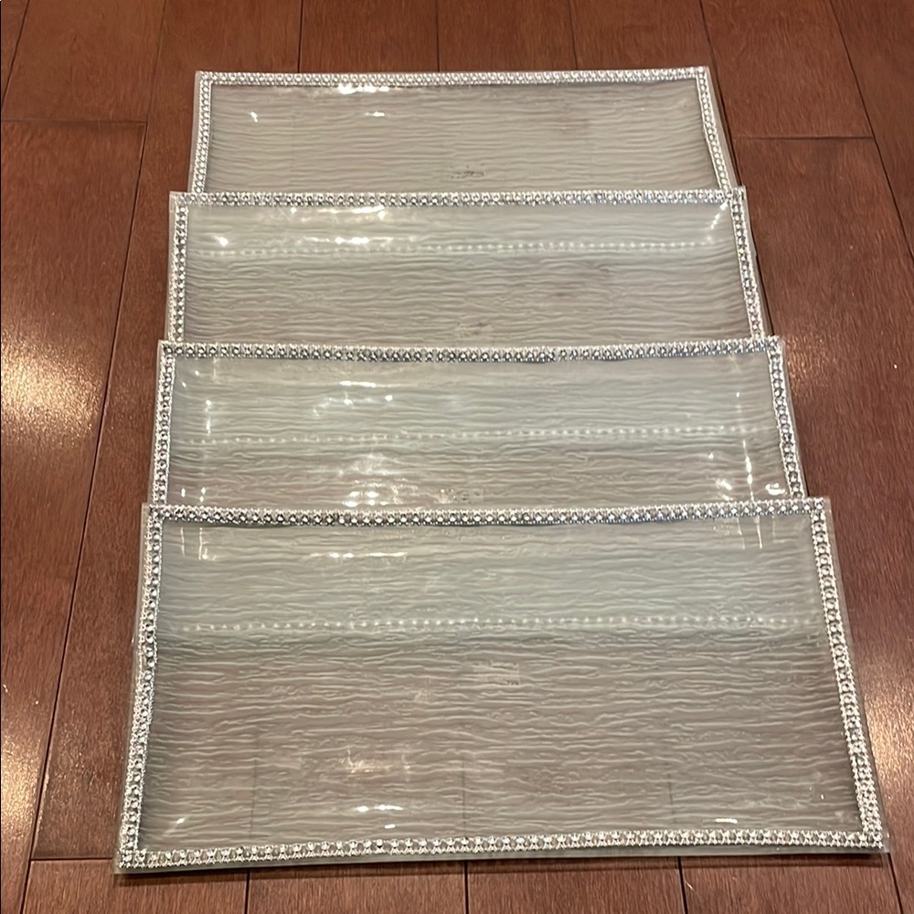Elegant Frosted Glass Rectangular Trays